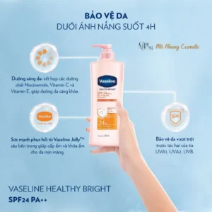 Sữa Dưỡng Thể Vaseline Chống Nắng Và Sáng Da 350ml (Mới)